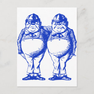 Carte Postale Tweedle Dee et Tweedle Dum Inked Blue