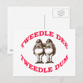 Carte Postale Tweedle Dee & Tweedle Dum (Devant / Derrière)