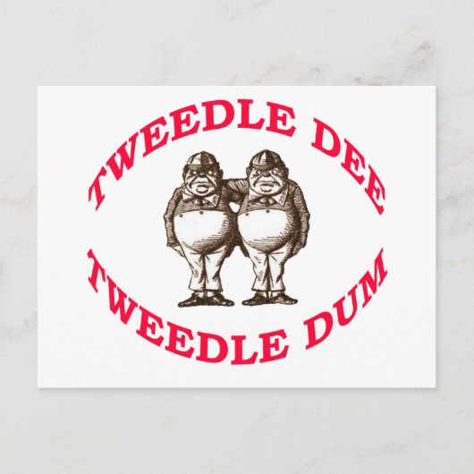 Carte Postale Tweedle Dee & Tweedle Dum (Devant)