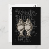 Carte Postale Tweedledum & Tweedledee Grunge (Figure unique) (Devant / Derrière)