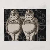 Carte Postale Tweedledum & Tweedledee Grunge (Figure unique) (Devant)