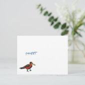 Carte Postale tweet dit que le rouge Robin (Debout devant)