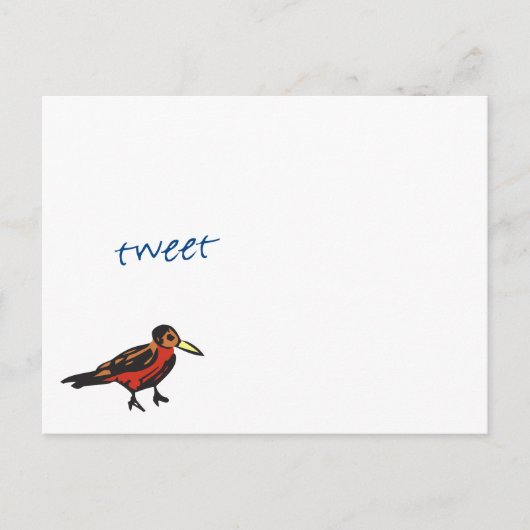 Carte Postale tweet dit que le rouge Robin (Devant)