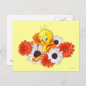 Carte Postale TWEETY™ avec marguerites (Devant / Derrière)