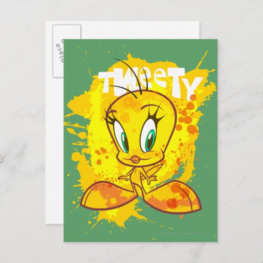 Carte Postale TWEETY™ avec nom (Devant / Derrière)