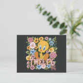 Carte Postale TWEETY™ Broderie Florale Graphique (Debout devant)