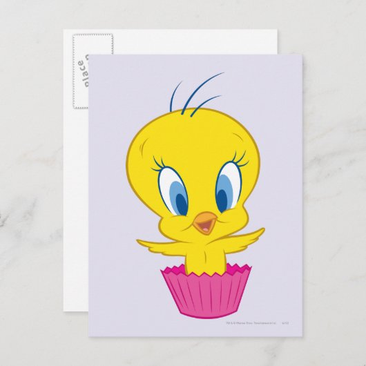 Carte Postale TWEETY™ Cupcake (Devant / Derrière)
