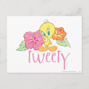 Carte Postale TWEETY™ Fleurs tropicales