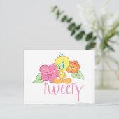 Carte Postale TWEETY™ Fleurs tropicales (Debout devant)