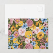 Carte Postale TWEETY™ Floral Embroidery Pattern (Devant / Derrière)