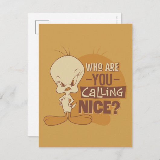 Carte Postale TWEETY™ - Qui Appelez-Vous Nice ? (Devant / Derrière)