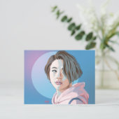 Carte postale TWICE Chaeyoung Version fraise (Debout devant)