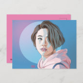 Carte postale TWICE Chaeyoung Version fraise (Devant / Derrière)