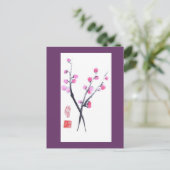 Carte Postale Twig Plum Tree (Debout devant)