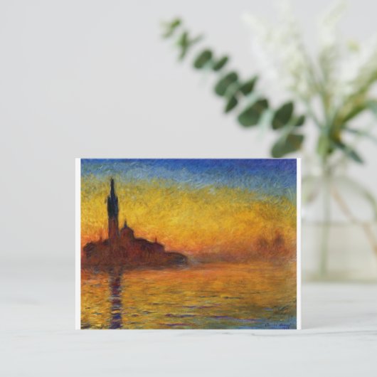 Carte Postale Twilight, Venise par Claude Monet (Debout devant)