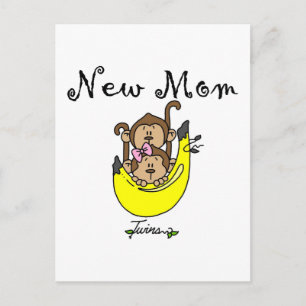 Carte Postale Twin Boy and Girl New Mom Tshirts