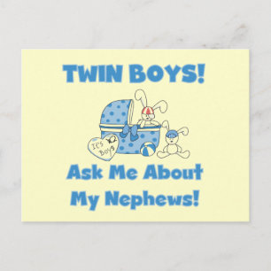 Carte Postale Twin Boys Demandez Mon Nephew