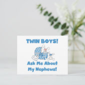 Carte Postale Twin Boys Demandez Mon Nephew (Debout devant)
