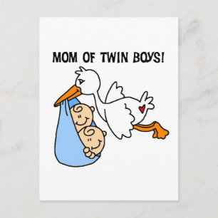 Carte Postale Twin Boys Maman-Stork Tshirts et cadeaux