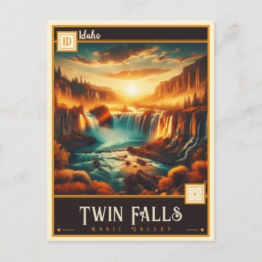 Carte Postale Twin Falls, Idaho | VINTAGE (Devant)