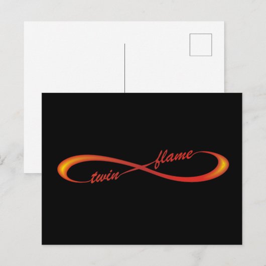 Carte Postale Twin Flame symbole d'infini (Devant / Derrière)