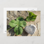 Carte Postale Twin Four Leaf Clover Irish Luck St. Patrick's Day (Devant / Derrière)