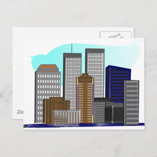 Carte Postale Twin Towers New York—Cadeaux d'art uniques (Devant / Derrière)