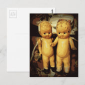 Carte Postale Twin Vintage Dolls (Devant / Derrière)
