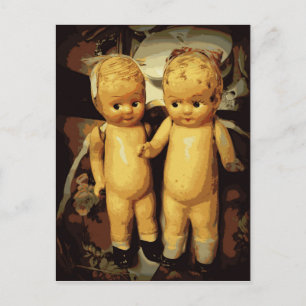 Carte Postale Twin Vintage Dolls