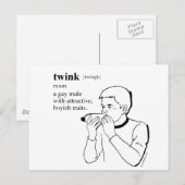 CARTE POSTALE TWINK (Devant / Derrière)