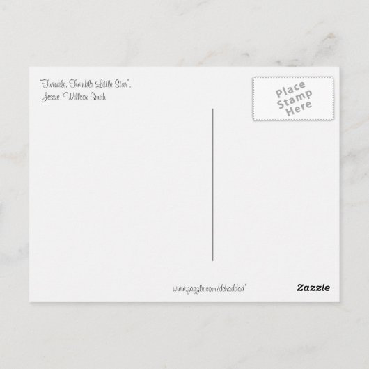 Carte Postale "Twinkle, Twinkle Little Star" (Dos)