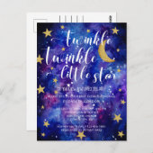 Carte Postale Twinkle Twinkle Little Star Baby shower Galaxy (Devant / Derrière)