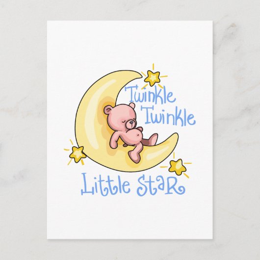 CARTE POSTALE TWINKLE TWINKLE PETIT ÉTOILE (Devant)