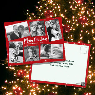 Carte Postale Twinkling Stars Photo Collage Joyeux Noël