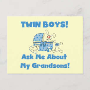 Carte Postale Twins-Ask About My Grandsons Tshirts and Gifts