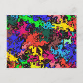 Carte Postale Twirls colorés Abstraits / (Devant)