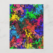 Carte Postale Twirly coloré Abstrait / (Devant)