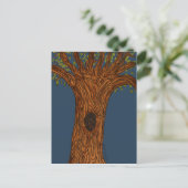 Carte Postale Twisted Tree with Blue background (Debout devant)