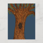 Carte Postale Twisted Tree with Blue background (Devant)
