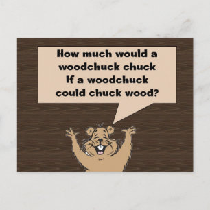 Carte Postale Twister de la langue de Woodchuck