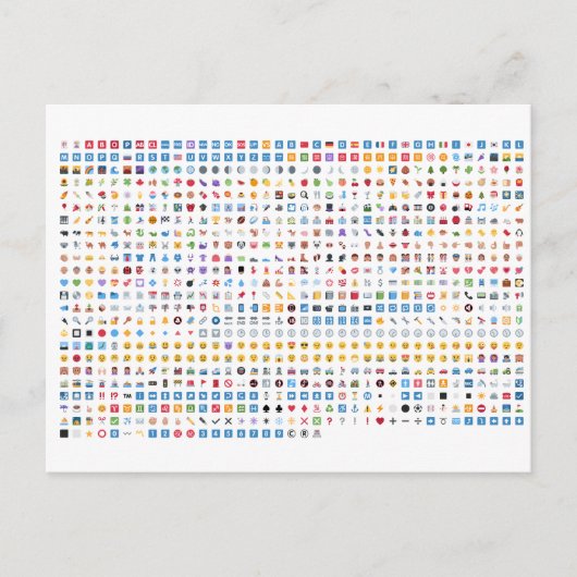 Carte Postale Twitter Emoji (Twemoji) (Devant)
