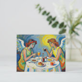 Carte Postale Two Angels Share a Meal (Debout devant)
