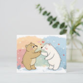 Carte Postale Two Bears One Heart (Debout devant)
