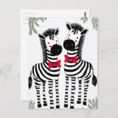Carte Postale Two Cute Zebras (Devant / Derrière)