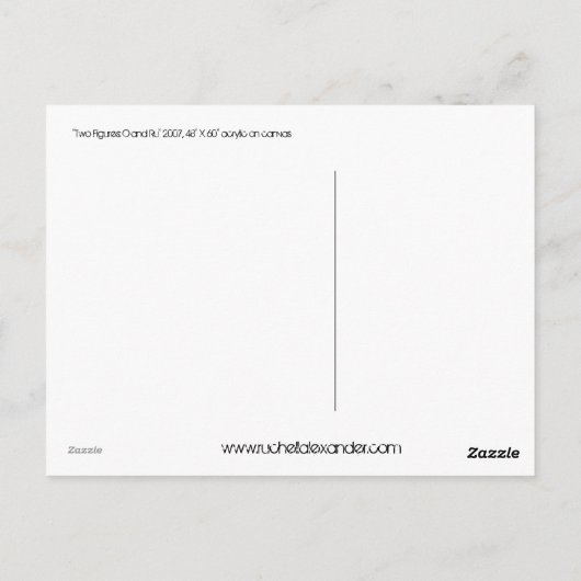 Carte Postale "Two Figures : O and Ru" par Ruchell Alexander (Dos)