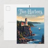 Carte Postale Two Harbors, Minnesota (Devant / Derrière)
