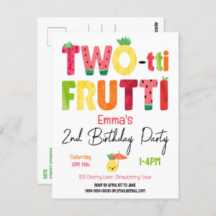 Carte Postale TWO-tti Frutti Cuties 2e anniversaire Fruit tropic