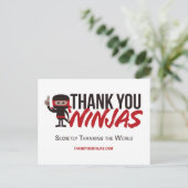 Carte postale TY Ninjas (Debout devant)