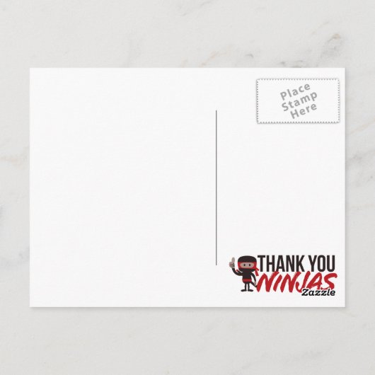 Carte postale TY Ninjas (Dos)