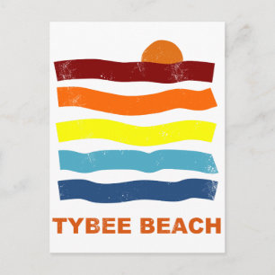 Carte Postale tybee beach ocean sunset summer vacation fun
